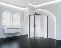 Душевое ограждение BelBagno ACQUA-AH-1-130/90-C-NERO 130x90 см