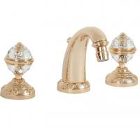 Смеситель для биде на 3 отверстия Migliore Cristalia, цвет: бронза (ручки Swarovski) ML.CRS-3725.BR