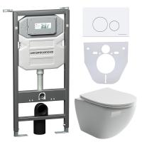 Унитаз с инсталляцией Сет 4 в 1 Ceramicanova CN4002_1001W_1000