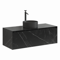 Тумба под раковину Sancos Stone 120 см, цвет: черный ST120NM
