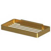 Мыльница-решетка Whitecross Cubo CU2424GLB, цвет: золото брашированное