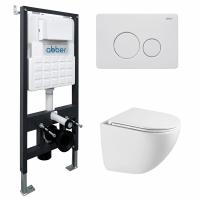 Унитаз с инсталляцией Abber Bequem AC1131TC-AC0105-AC0121MW