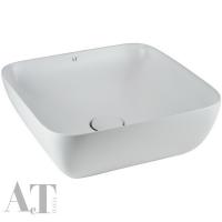 Раковина накладная AeT Elite Round Square 43 см, цвет: белый матовый L602T0R0V0101