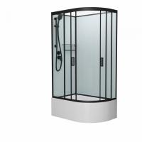 Душевая кабина Frank F412/2 L Black 120x80 см 152009