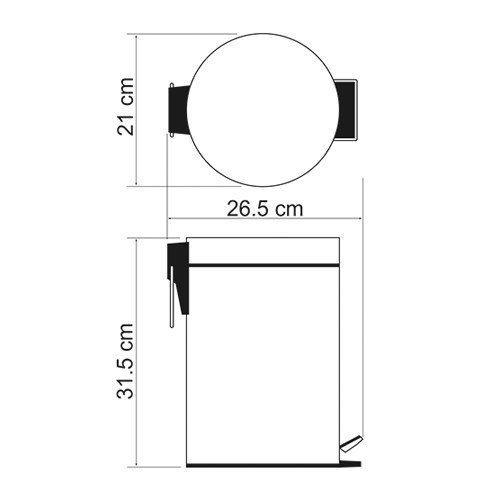 Фото ведро мусорное 5l wasserkraft k-635