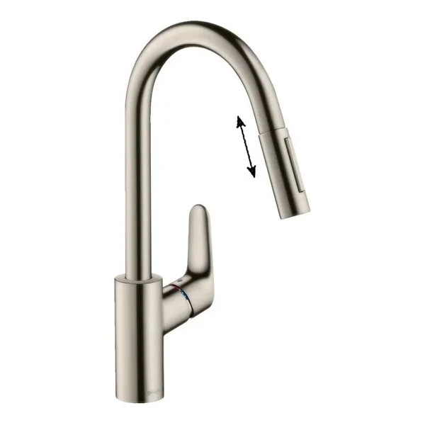 Фото смеситель для кухонной мойки hansgrohe focus 73880800