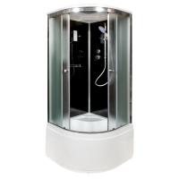 Душевая кабина AvaCan B10SELBLACK 100x100 см с электрикой