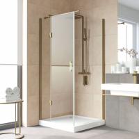 Душевое ограждение Vegas Glass AFP-Fis LUX 90*100 05 01 L профиль бронза, стекло прозрачное