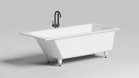 Ванна из искусственного камня Salini Cascata 180x80 см 104223M матовая