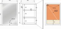 Зеркальный шкаф Style Line Квартет 60 см СС-00002383