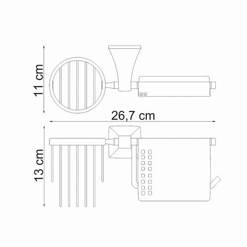 Фото держатель туалетной бумаги и освежителя wasserkraft wern k-2559