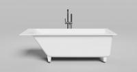 Ванна из искусственного камня Salini Cascata 170x70 см 104413M матовая