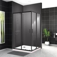 Душевое ограждение 	BelBagno UNO-195 100x120 см UNO-195-AH-2-120/100-C-NERO