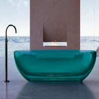 Ванна из полиэфирной смолы Abber Kristall 170x75 см AT9703Aquamarin бирюзовая