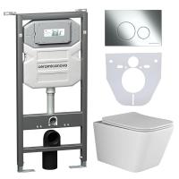 Унитаз с инсталляцией Сет 4 в 1 Ceramicanova CN3007_1001CH_1000