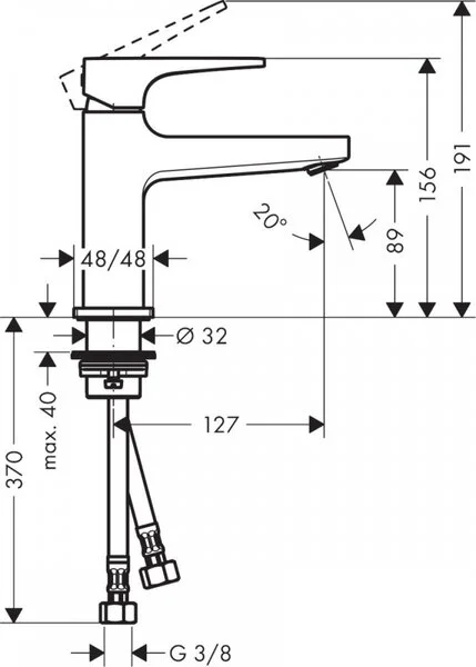 Фото смеситель для раковины hansgrohe metropol 32500670