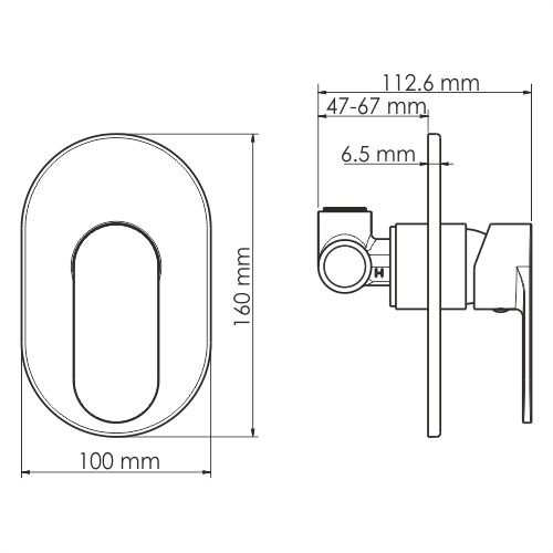Фото встраиваемый смеситель для ванны и душа wasserkraft mindel 8551