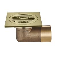 Душевой трап Raglo 10X10 см цвет: сатин золотой R605.10.03