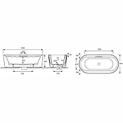 Фото чугунная ванна jacob delafon volute  160x75 см 6d062-00