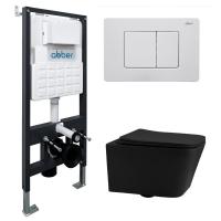Унитаз с инсталляцией Abber Rechteck AC1201MB-AC0105-AC0120MW
