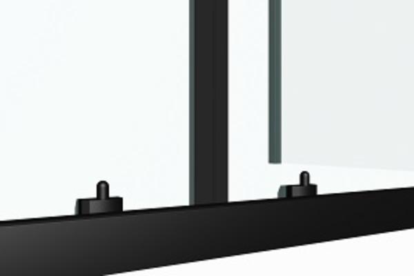 Фото душевое ограждение bandhours smart/flat-glass 812 черный матовый 100x80 см