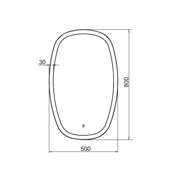 Фото зеркало с подсветкой comforty космея 50 см 00-00005260