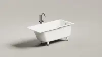 Ванна из искусственного камня Salini Cascata Kit 150x70 см 105022M матовая