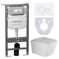 Унитаз с инсталляцией Сет 4 в 1 Ceramicanova CN3007_1001W_1000
