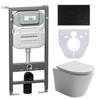 Унитаз с инсталляцией Сет 4 в 1 Ceramicanova CN6000_1001B_1000