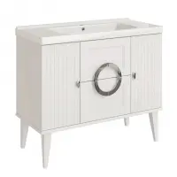Тумба под раковину ASB Woodline Федерика 100 см цвет: белый 80436