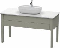 Тумба под раковину Duravit Luv 133 см, цвет: темно-серый матовый лак LU956106060