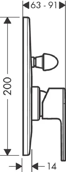 Фото смеситель для ванны hansgrohe vernis shape 71458000