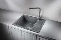 Кухонная мойка Granula 60 см 6002, ГРАФИТ