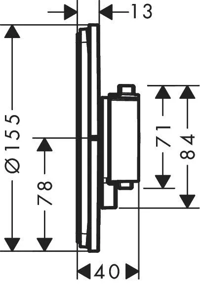 Фото термостатический смеситель для душа hansgrohe shower select comfort s 15553000