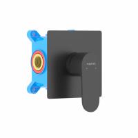 Встраиваемый смеситель для душа Акватек Оберон AQ1266MB, цвет: черный