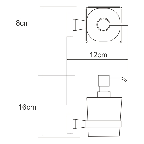 Фото дозатор для жидкого мыла wasserkraft dill k-3999
