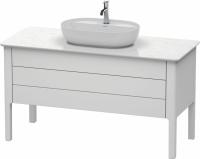 Тумба под раковину Duravit Luv 133 см, цвет: белый матовый сатиновый лак LU956603636