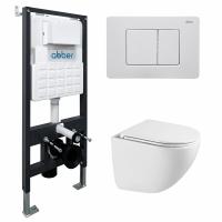 Унитаз с инсталляцией Abber Bequem AC1131TC-AC0105-AC0120MW