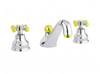 Смеситель для раковины на 3 отверстия Migliore Lady, цвет: хром/золото ML.LAD-912.CRDO