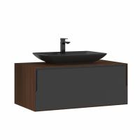 Тумба с раковиной Orka Craft 100 см, цвет: орех/антрацит 5001125