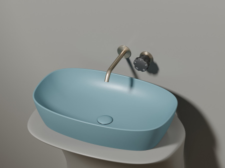 Фото раковина накладная ceramicanova element 60 см, цвет: зеленый cn6049mlg