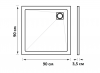 Фото поддон taliente 90x90 см pta-st-90bstone