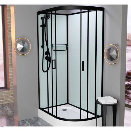 Фото душевая кабина душевая кабина frank f418l black 100x80 см 814014