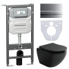 Унитаз с инсталляцией Сет 4 в 1 Ceramicanova CN4002MB_1002M_1000
