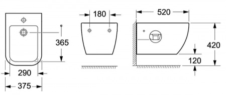 Фото биде подвесное belbagno genova bb1104bh