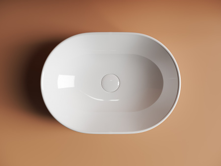 Фото раковина накладная ceramicanova element 48 см, цвет: белый cn6019