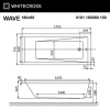 Фото акриловая ванна whitecross wave 160x70 см smart nano 0101.180080.100.smartnano.gl