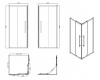 Фото душевое ограждение esbano 100x100 см esogf100kvb