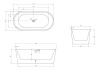 Фото акриловая ванна abber 170x80 см ab9209mw