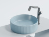 Фото раковина накладная ceramicanova element 36 см, цвет: голубой cn6057ml